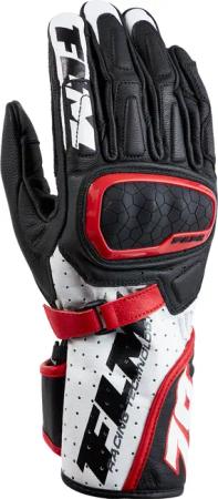 FLM Mandalika Racing Damen Lederhandschuh lang schwarz/rot 7,5 Damen