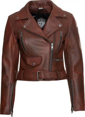 Spirit Motors Bad Bonnie Damen Lederjacke rot XL Damen