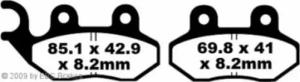 Hi-Q Bremsbeläge organisch FA264  85,1/69,8x42,9/41x8,2mm