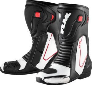 FLM Brooklands Motorradstiefel lang weiß 44 Herren