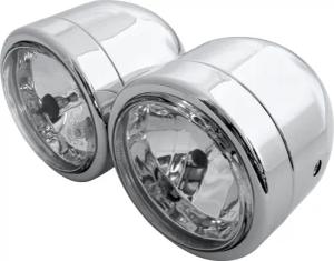 Shin Yo Doppelscheinwerfer 90 mm Abblend-/Fernlicht H7/H4 chrom