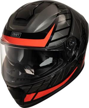 Craft Fiberglas Integralhelm Toursport Rot Dekor #24 M