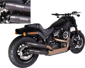 Miller Exhaust Auspuff slip-on Paar Tapered schwarz/schwarz für Harley-Davi