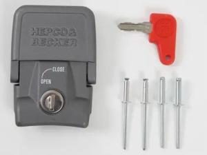 Hepco & Becker Ersatzteil Krallschloss Koffer an Träger silber SN934/134