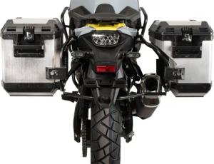 Hepco & Becker Xplorer Cutout Kofferpaar mit Träger silber für DL 800 V-Str