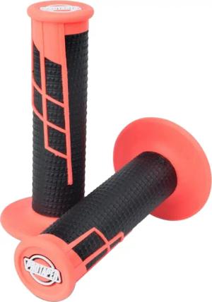 ProTaper Clamp-On Griffe Half Waffle neon rot/schwarz