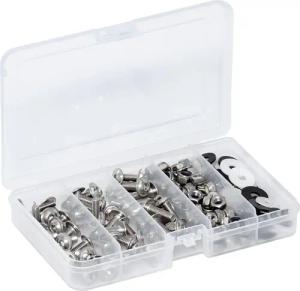 Hi-Q Tools Verkleidungsschraubensatz 180-teilig M5/M6 Edelstahl