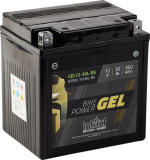 intAct Batterie Bike Power Gel geschlossen X30L-BS  12 Volt, 30Ah