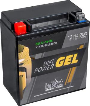intAct Batterie Bike Power Gel geschlossen TX16-BS  12 Volt, 14Ah