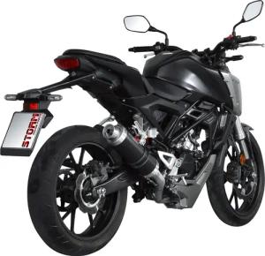 Hashiru Auspuff ST05 rund 1in1 schwarz für Honda CB 125 R JC79 2018-