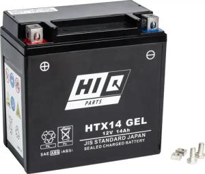 Hi-Q Batterie AGM Gel geschlossen HTX14-BS, 12V, 12Ah (YTX14-BS)