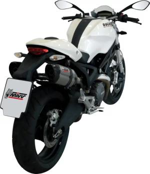 MIVV Suono Auspuff Paar silber D.023.K7 für Ducati Monster 696