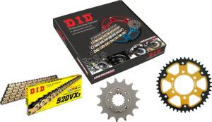D.I.D. Supersprox Kettenkit Stealth 520VX3(G&B) Niet X 15/43/112 gold für Kawa