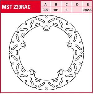 TRW Lucas Bremsscheibe RAC starr MST239RAC 305/181/202,5/5mm