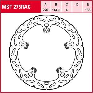 TRW Lucas Bremsscheibe RAC starr MST275RAC 276/144,3/166/4mm
