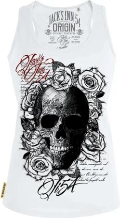 Jack's Inn 54 Damen Tanktop "Skull'n Roses" weiß M Damen