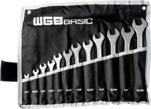 WGB Basic Maul-Ringschlüssel-Satz Zollgrößen 12-teilig