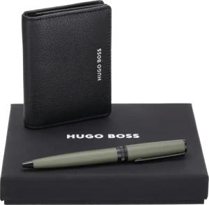 BOSS Visitenkartenetui und Kugelschreiber Geschenkset black