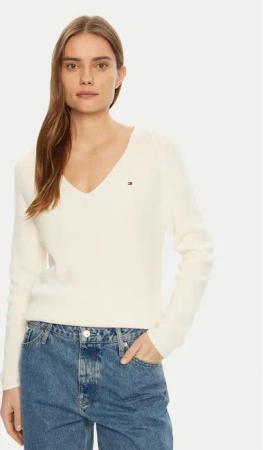 Tommy Hilfiger Pullover WW0WW44452 Écru Regular Fit
