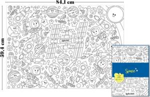 Kidsclub & Co. Malvorlage, Ausmalposter "Space" - Malen & Kreativität für Kinder