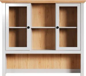 Home affaire Buffetaufsatz "Herzwill", (1 St.), Aufsatz mit 2 Glastüren im Landhausstil - (B/T/H) 119/36/105 cm