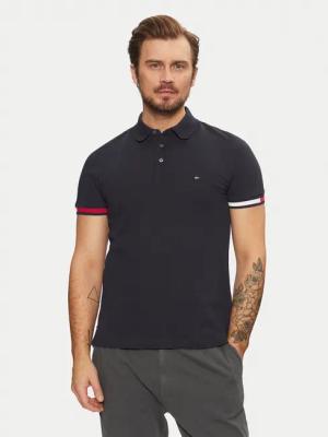 Tommy Hilfiger Poloshirt Flag Cuff MW0MW37518 Dunkelblau Slim Fit