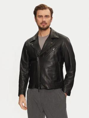BOSS Lederjacke Jolush 50530258 Schwarz Regular Fit
