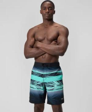 Bondi Bedruckte Badeshorts 50 cm Schwarz für Herren
