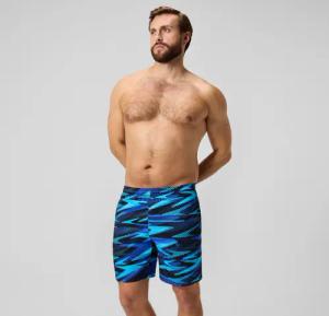 Xpress Lite Allover-Badeshorts 45 cm Blau für Herren