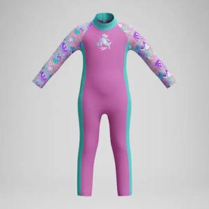 All-in-one-Schwimmlern-Sunsuit Pink für Kleinkinder (Mädchen)