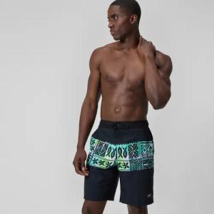 Bondi Bedruckte Badeshorts 50 cm Schwarz für Herren