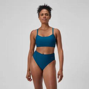 Einfarbiges Racerback-Bikinioberteil Dunkelpetrol für Damen