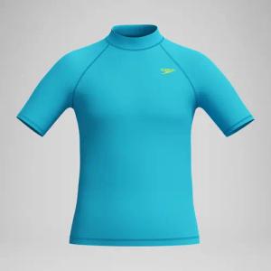 Kurzärmliges Bedrucktes Rash-Top Blau für Jungen
