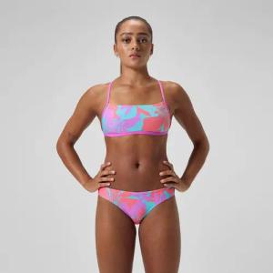 Club Training Bedruckte Bikinihose Pink/Grün für Damen