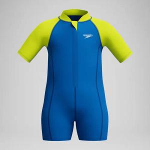 Essential Schwimmlern-Neopren-Badeanzug Blau/Gelb für Jungen