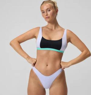FLU3NTE Convertible-Bikinioberteil in Colourblock-Optik Schwarz für Damen