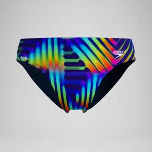 Club Training Bedruckte Badehose 8 cm Marineblau/Grün für Herren