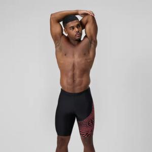 Medley Logo-Schwimmhose Schwarz/Koralle für Herren
