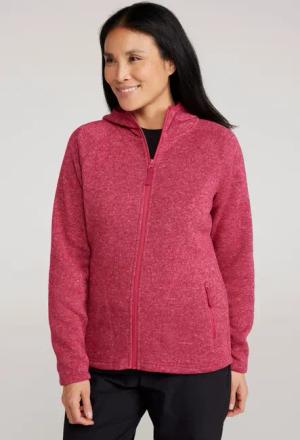 Nevis Damen-Kapuzenpullover mit Reißverschluss - Intensiv Pink