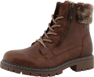 TOM TAILOR Winterboots, Blockabsatz, Winterstiefelette, Schnürboots in bequemer Form