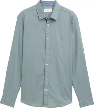 TOM TAILOR Herren Regular Fit Hemd mit Logo-Stickerei, grün, Uni, Gr. XXXL