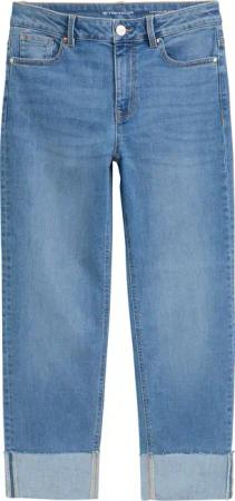 TOM TAILOR Damen TTKATE STRAIGHT Jeans, blau, Uni, Gr. 34/28