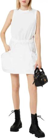 Moncler - Drawstring Sleeveless Dress - Größe 40 - weiß