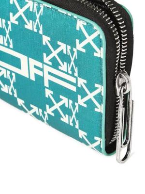 Off-White Portemonnaie - Monogram Zip Around Wallet - Gr. unisize - in Grün - für Damen