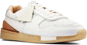 Clarks Low-Top Sneaker - Torrun Leather Sneakers - Gr. 38 (EU) - in Weiß - für Damen