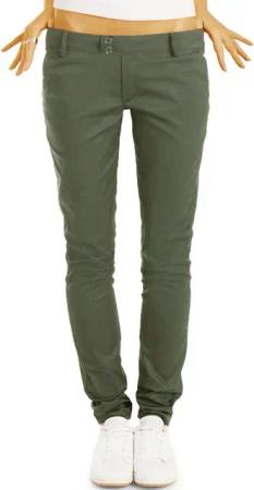 be styled Stoffhose Röhrige Damenhosen, slim fit Hüfthosen Chinohosen - Damen - h15a