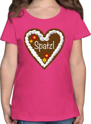 Shirtracer T-Shirt Lebkuchenherz Spatzl Mode für Oktoberfest Kinder Outfit