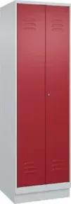 C+P PSA Doppel-Spind Classic PLUS, Sockel, 2 Abteile, 1950x600x500mm, 7035/3003 Verschluss Zylinderschloss