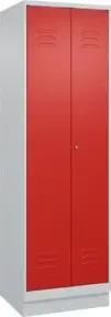 C+P PSA Doppel-Spind Classic PLUS, Sockel, 2 Abteile, 1950x600x500mm, 7035/3020 Verschluss Zylinderschloss