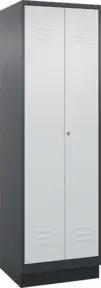 C+P PSA Doppel-Spind Classic PLUS, Sockel, 2 Abteile, 1950x600x500mm, 7016/7035 Verschluss Zylinderschloss